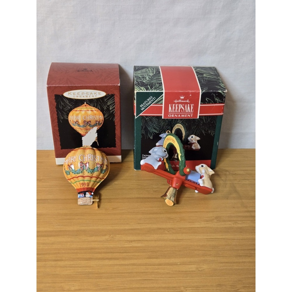 Vintage Pair Of 1990's Hallmark Keepsake Ornaments Lot Of 2 GVC